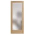 Stile Doors 30" x 80" White Oak 1 Lite Satin Etched Glass Solid Core Slab Door White Oak